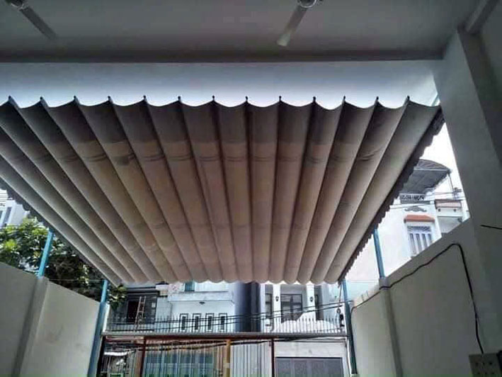 ưu điểm của mái xếp che nắng 